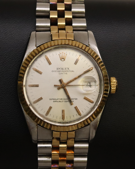 Rolex Oyster Perpetual Date 34MM Silver Dial Two-Tone Jubilee Bracelet (1501)