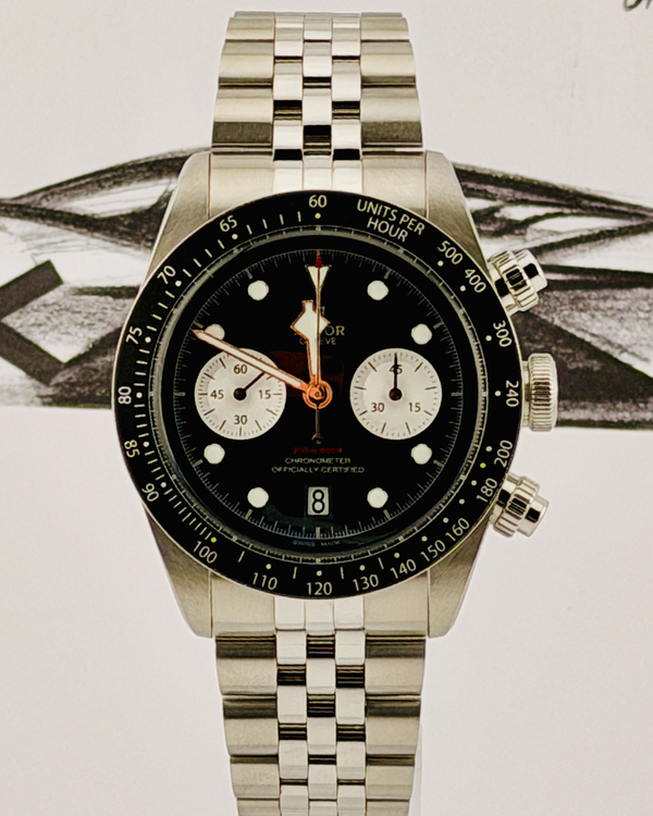 2025 Tudor Black Bay Chrono 41MM Black Dial Steel Bracelet (79360N)