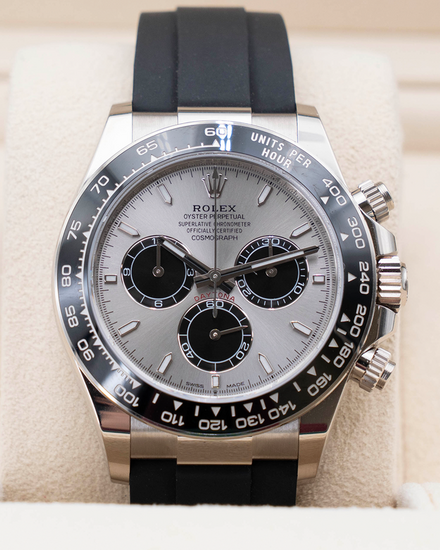 2024 Rolex Cosmograph Daytona 40MM Silver Dial Rubber Strap (126519LN)