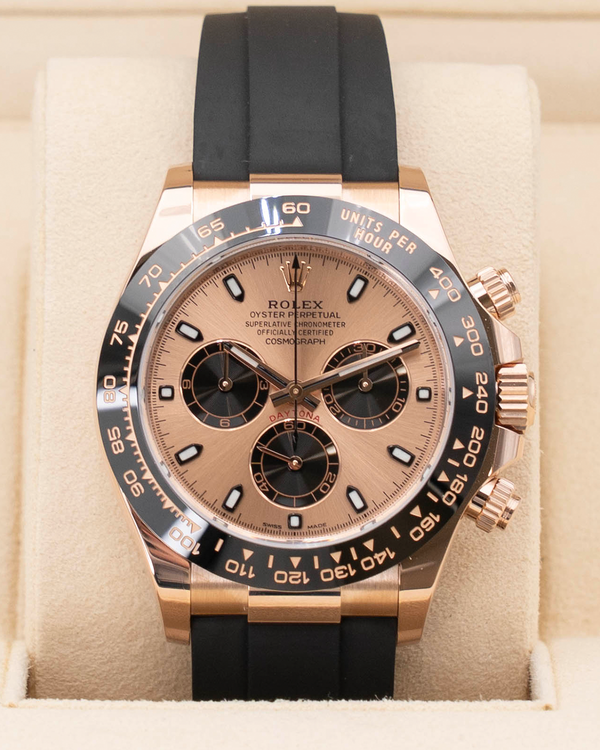 2021 Rolex Cosmograph Daytona 40MM Sundust Dial Rubber Strap (116515LN)