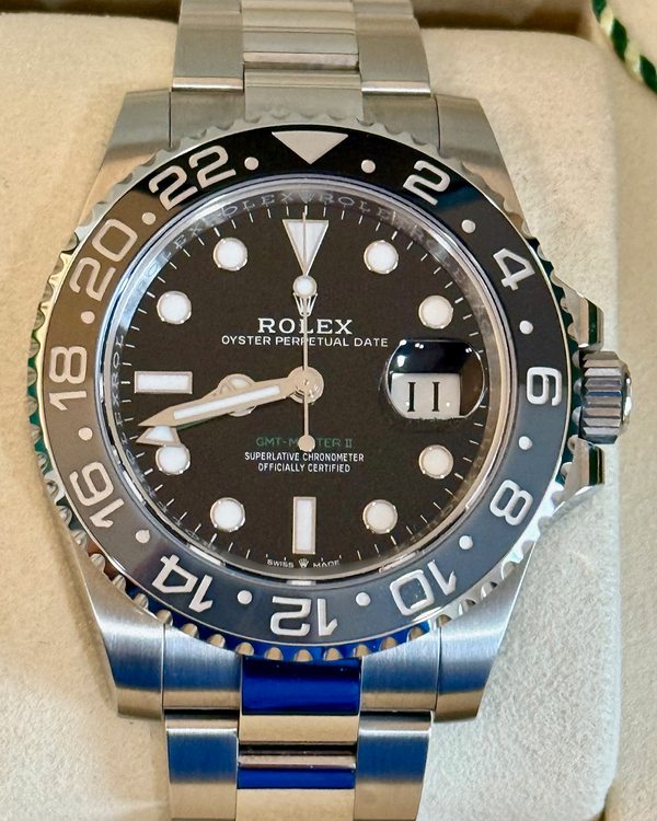 No Reserve - 2026 Rolex GMT-Master II "Bruce Wayne" 40MM Black Dial Oyster Bracelet (126710GRNR)