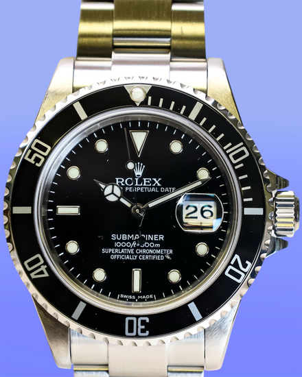 No Reserve - 2006 Rolex Submariner Date 40MM Black Dial Oyster Bracelet (16610)
