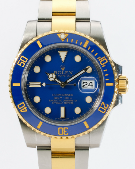 2009 Rolex Submariner Date "Bluesy" 40MM Blue Dial Two-Tone Oyster Bracelet (116613LB)