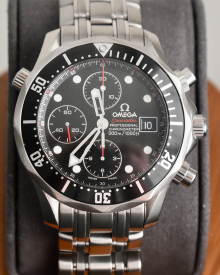 Omega Seamaster Diver 300M Chronograph 41.5MM Black Dial Steel Bracelet (213.30.42.40.01.001)