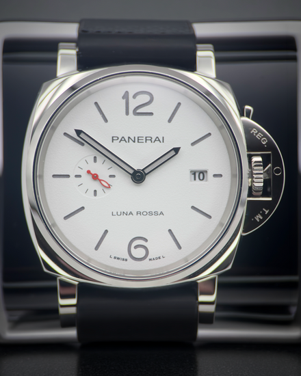 2024 Panerai Luminor Due "Luna Rossa" 42MM White Dial Rubber Strap (PAM01381)