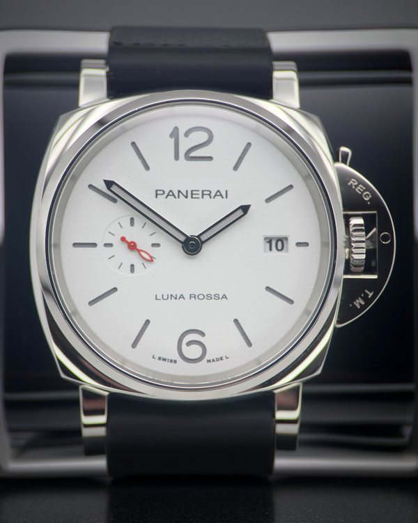 2024 Panerai Luminor Due "Luna Rossa" 42MM White Dial Rubber Strap (PAM01381)