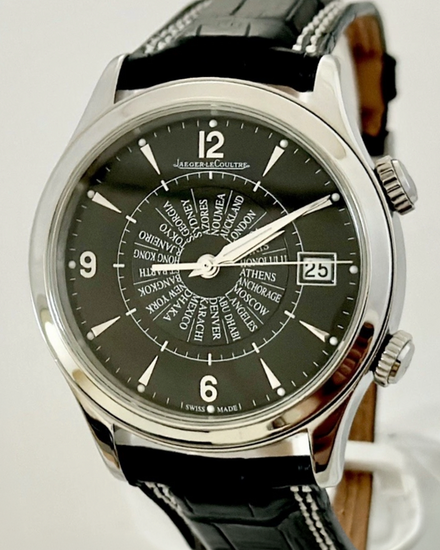 Jaeger-LeCoultre Master Memovox International L.E. 40MM Black Dial Leather Strap (Q1418471)