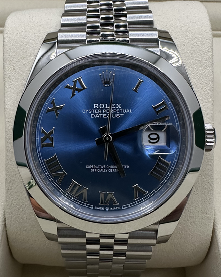 No Reserve - 2026 Rolex Datejust 41MM Blue Dial Jubilee Bracelet (126300)