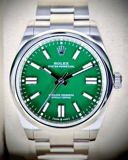 No Reserve - 2025 Rolex Oyster Perpetual 41MM Green Dial Oyster Bracelet (134300)