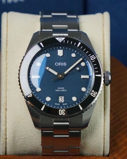 2026 Oris Divers Date 39MM Blue Dial Steel Bracelet (01 733 7795 4055)