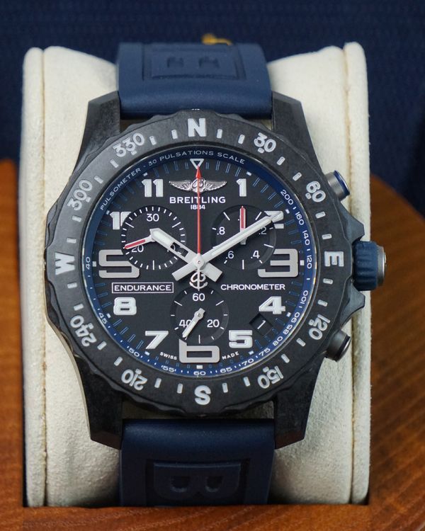 2023 Breitling Endurance Pro 44MM Quartz Black Dial Rubber Strap (X82310)