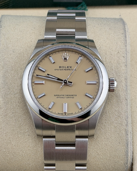 2026 Rolex Oyster Perpetual 31MM Beige Dial Oyster Bracelet (277200)