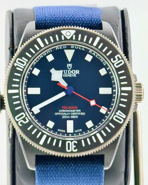 No Reserve - 2026 Tudor Pelagos FXD "Alinghi Red Bull Racing Edition" 42MM Blue Dial Textile Strap (25707KN)