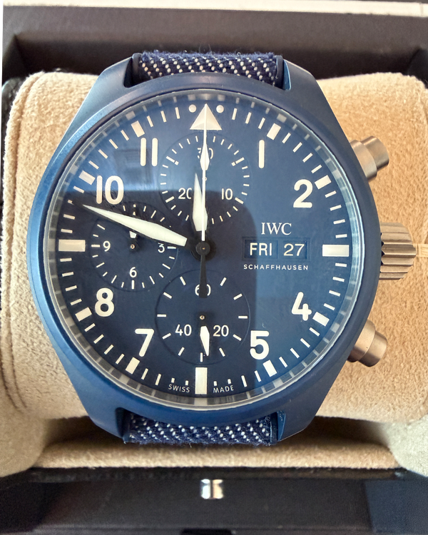 2023 IWC Schaffhausen Pilot Top Gun "Oceana" 41MM Blue Dial Rubber Bracelet  (IW389404)