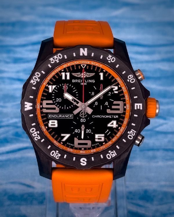 No Reserve - 2023 Breitling Endurance Pro 44MM Quartz Black Dial Rubber Strap (X82310A51B1S1)