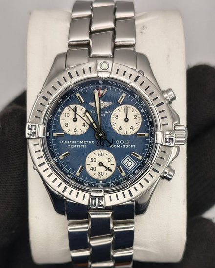 Breitling Colt Chronograph 38MM Quartz Blue Dial Steel Bracelet (A73350)