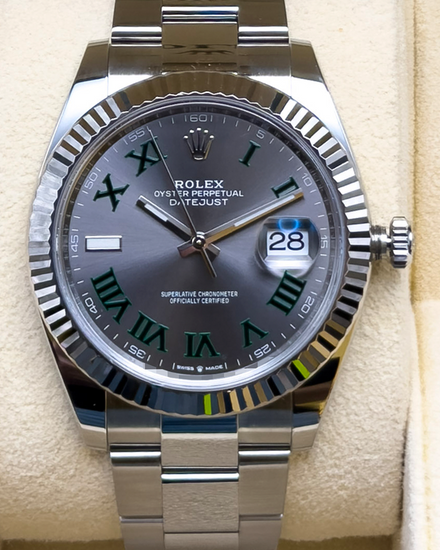 2022 Rolex Datejust "Wimbledon" 41MM Slate Dial Oyster Bracelet (126334)