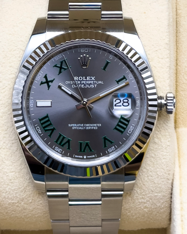 2022 Rolex Datejust "Wimbledon" 41MM Slate Dial Oyster Bracelet (126334)