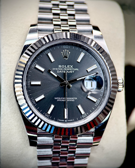 No Reserve - 2026 Rolex Datejust 41MM Slate Dial Jubilee Bracelet (126334)