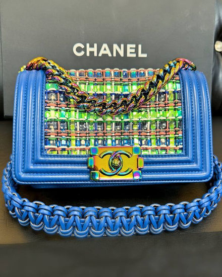 Chanel Boy Small 8 x 4.75IN Leather Steel Hardware Steel/Leather Strap (Old Small Boy)
