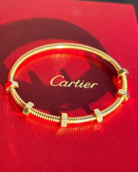 2018 Cartier Écrou De Cartier 16CM Yellow Gold Bracelet (B6063817)