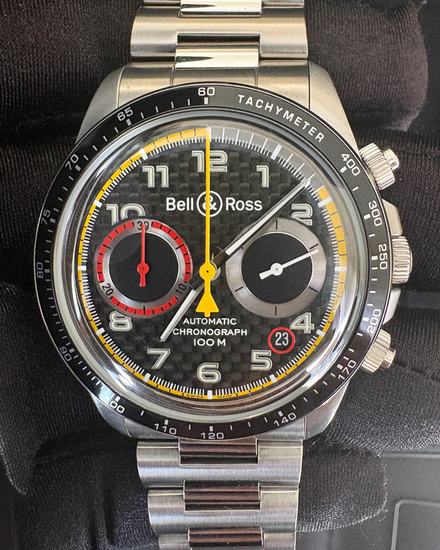 2021 Bell & Ross BR V2 - 94 R.S.18 L.E. 41MM Carbon Fiber Dial Steel Bracelet (BRV294)
