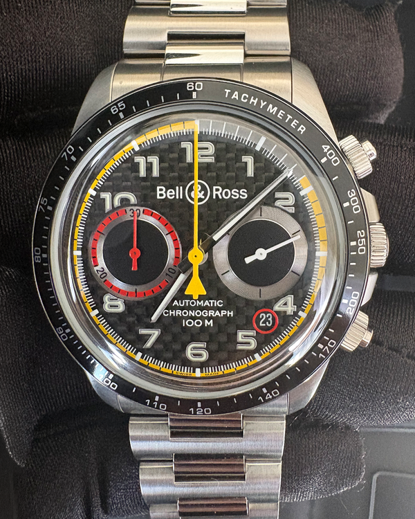 2021 Bell & Ross BR V2 - 94 R.S.18 L.E. 41MM Carbon Fiber Dial Steel Bracelet (BRV294)