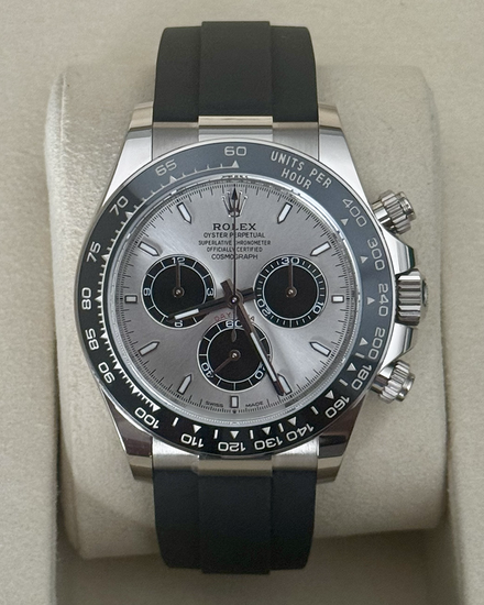 2026 Rolex Cosmograph Daytona 40MM Silver Dial Rubber Strap (126519LN)