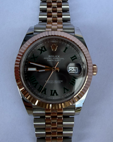 2022 Rolex Datejust "Wimbledon" 41MM Slate Dial Two-Tone Jubilee Bracelet (126331)