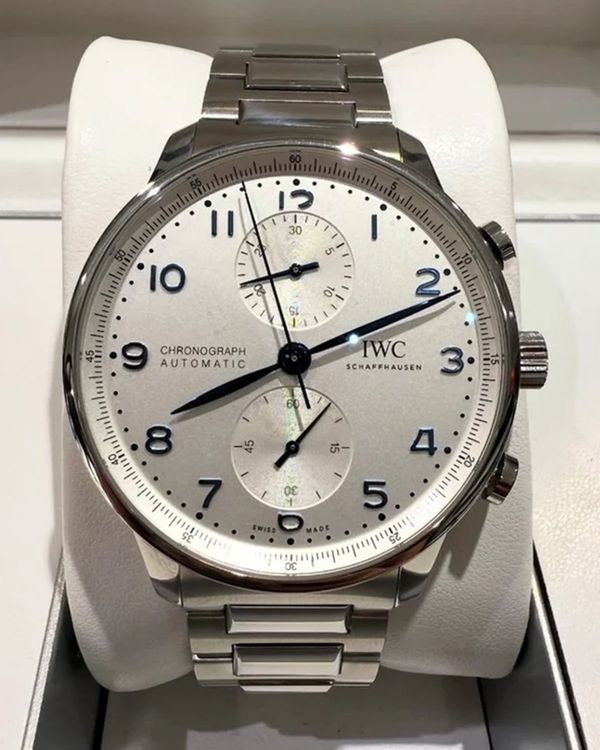 IWC Schaffhausen Portugieser Chronograph 41MM Silver Dial Steel Bracelet (IW371617)