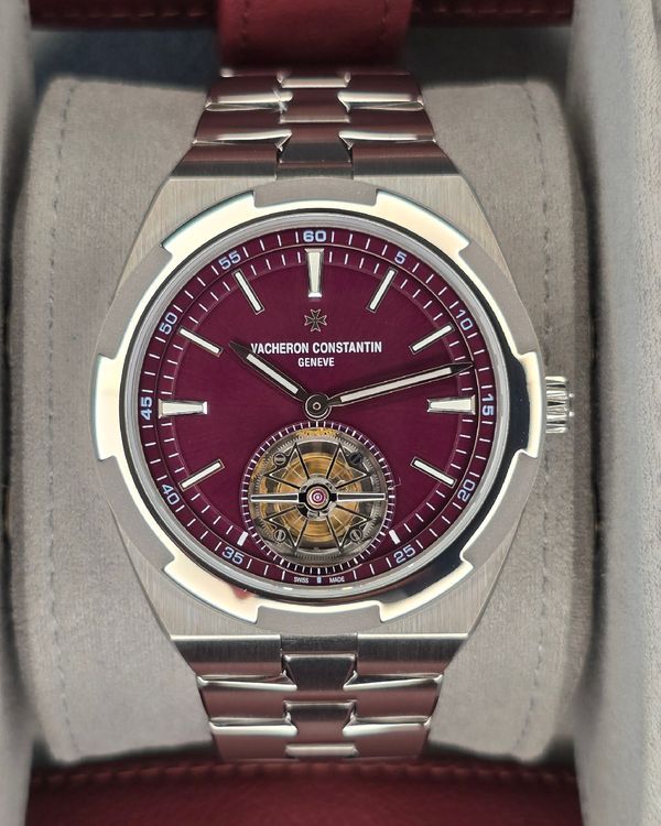 2026 Vacheron Constantin Overseas Tourbillon 42.5MM Red Dial Titanium Bracelet (6000V/210T-H179)