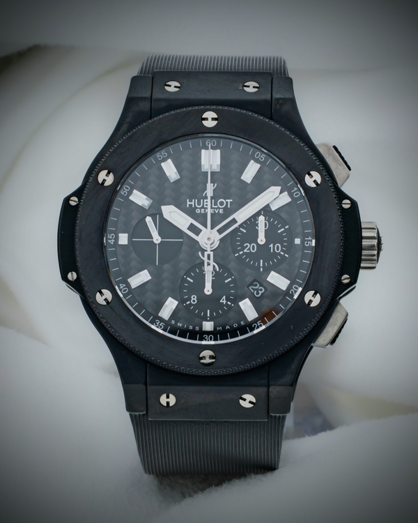 2011 Hublot Big Bang "Black Magic" 44MM Carbon Fiber Dial Rubber Strap (301.CI.1770.RX)