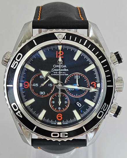 Omega Seamaster Planet Ocean 600M 45.5MM Black Dial Leather Strap (2918.50.83)
