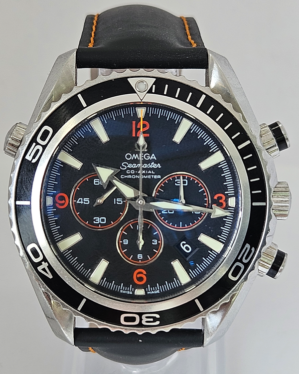Omega Seamaster Planet Ocean 600M 45.5MM Black Dial Leather Strap (2918.50.83)