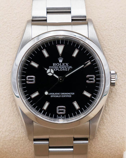 Rolex Explorer 36MM Black "Swiss Only" Dial Oyster Bracelet (14270)