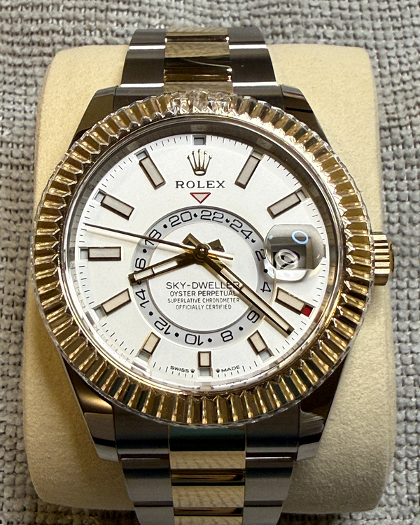 2026 Rolex Sky-Dweller 42MM White Dial Two-Tone Oyster Bracelet  (336933)
