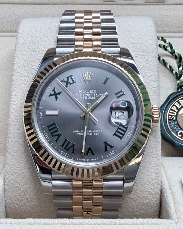 2021 Rolex Datejust "Wimbledon" 41MM Slate Dial Two-Tone Jubilee Bracelet (126333)