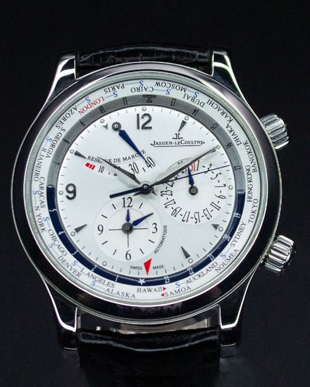 Jaeger-LeCoultre Master World Geographic 41MM Silver Dial Leather Strap (Q1528420)