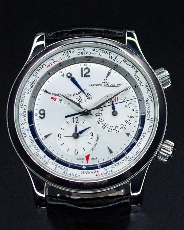 Jaeger-LeCoultre Master World Geographic 41MM Silver Dial Leather Strap (Q1528420)