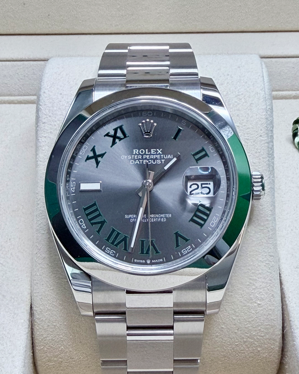 2025 Rolex Datejust "Wimbledon" 41MM Slate Dial Oyster Bracelet (126300)