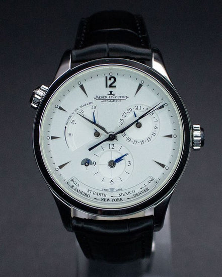 2018 Jaeger-LeCoultre Master Geographic 39MM White Dial Leather Strap (Q1428421)
