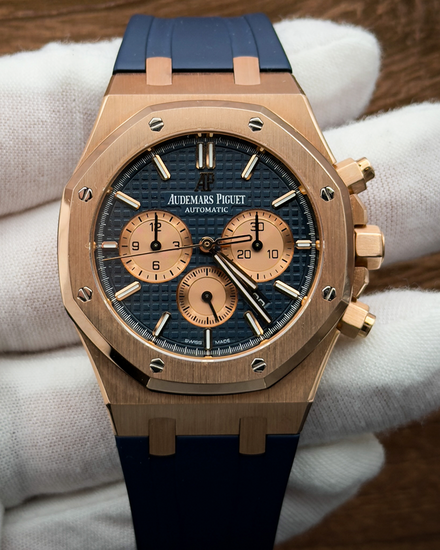 2017 Audemars Piguet Royal Oak Chronograph 41MM Blue Dial Rubber Strap (26331OR.OO.D315CR.01)
