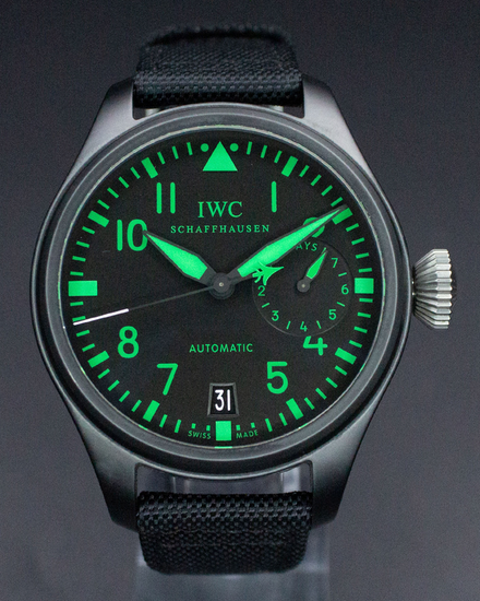 2017 IWC Schaffhausen Pilot "Top Gun" Boutique Edition L.E. 48.6MM Black Dial Textile Strap (IW501903)