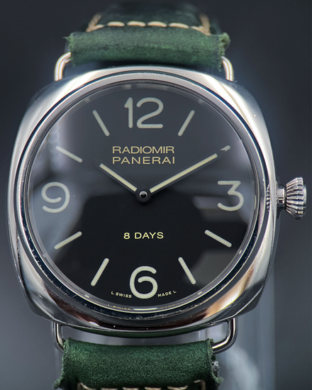 No Reserve - 2016 Panerai Radiomir 8 Days 45MM Black Dial Leather Strap (PAM00610)