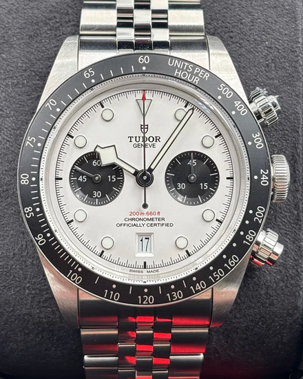 No Reserve - 2026 Tudor Black Bay Chrono "Panda" 41MM White Dial Steel Bracelet (79360N)