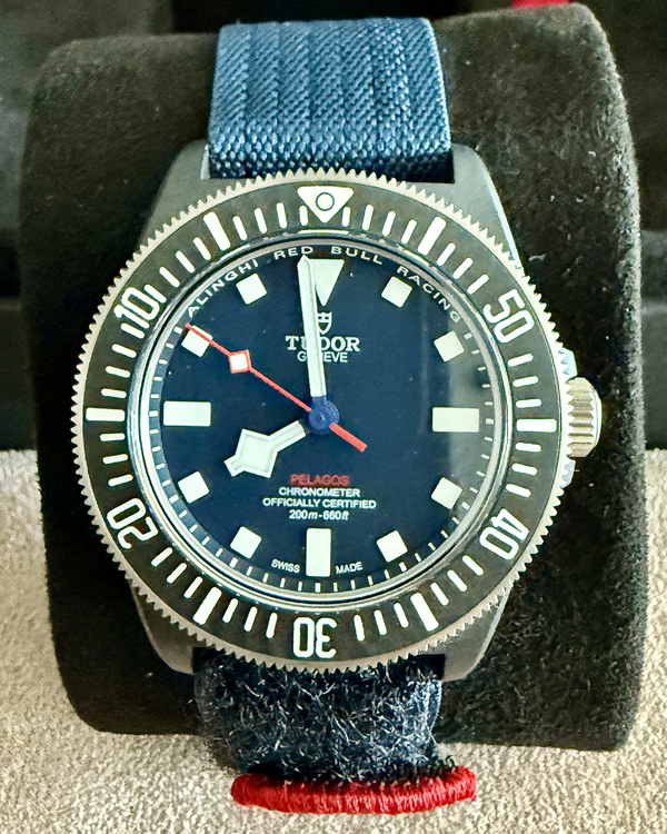 2025 Tudor Pelagos FXD "Alinghi Red Bull Racing Edition" 42MM Blue Dial Textile Strap (25707KN)