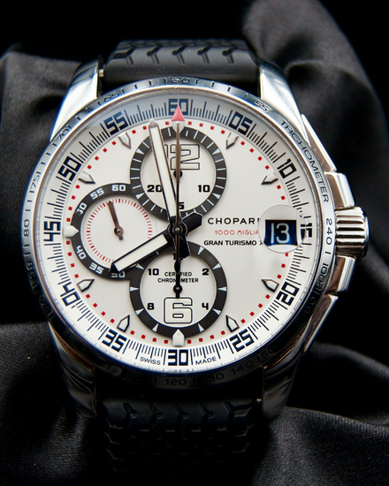 No Reserve - Chopard Mille Miglia "Gran Turismo" 44MM White Dial Rubber Strap (8459)