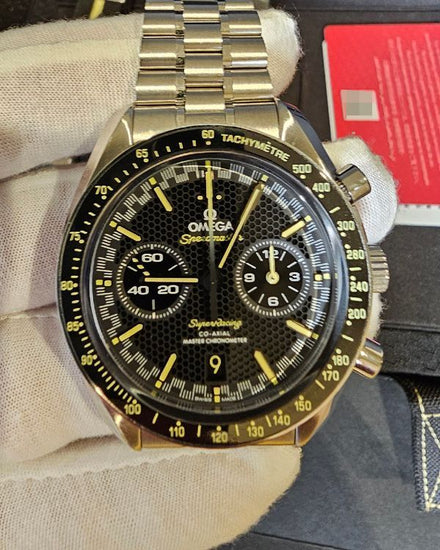 No Reserve - 2024 Omega Speedmaster Super Racing 44.25MM Black Dial Steel Bracelet (329.30.44.51.01.003)