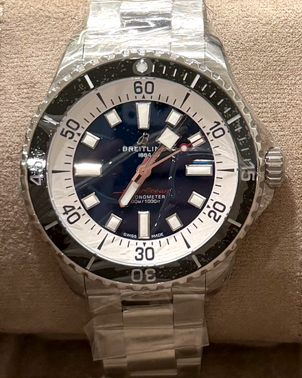 2026 Breitling Superocean 44MM Blue Dial Steel Bracelet (A17376211C1A1)