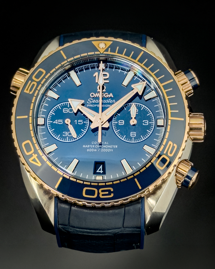 2017 Omega Seamaster Planet Ocean 600M 45.5MM Blue Dial Leather Strap (215.23.46.51.03.001)